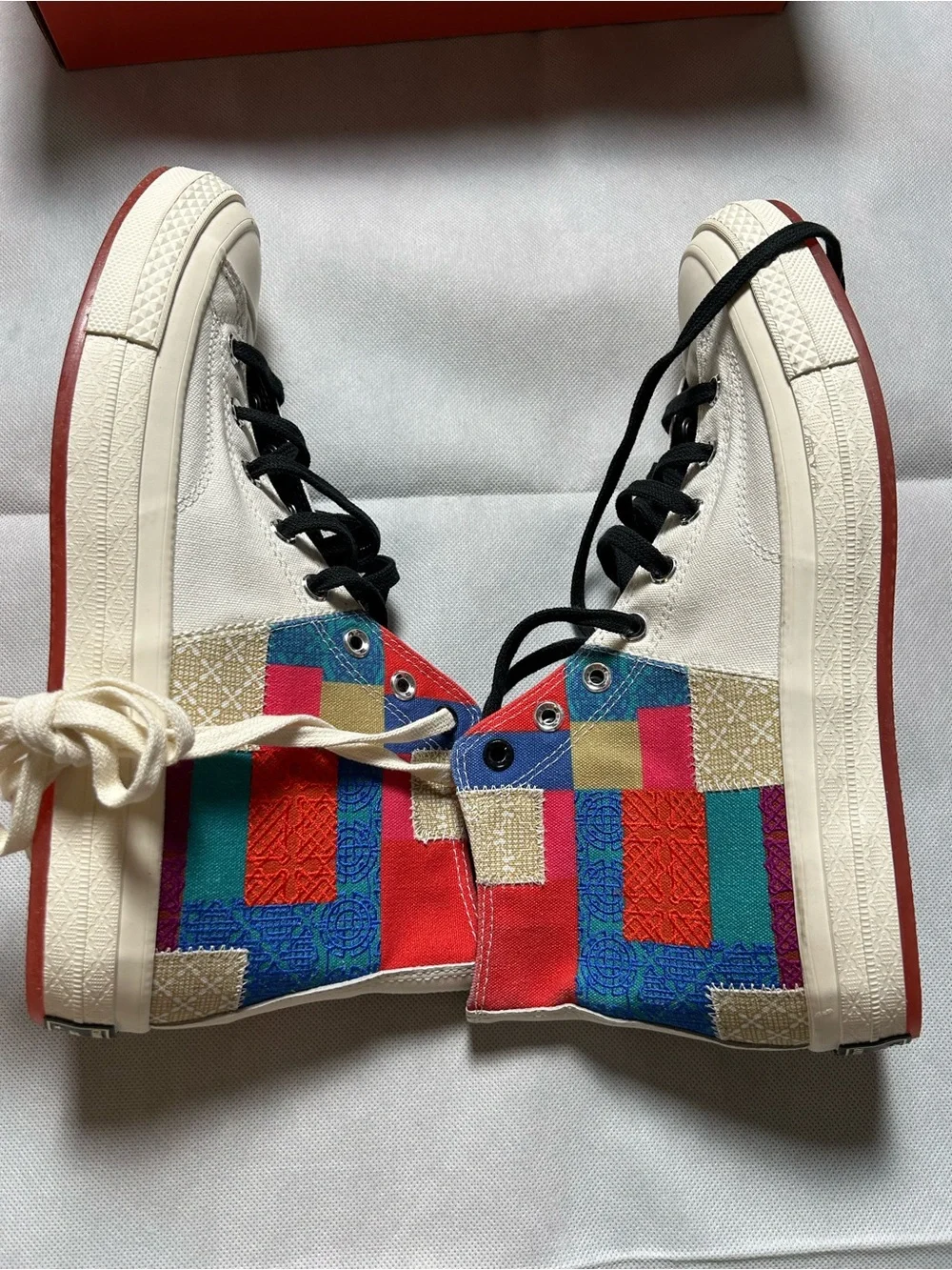 Converse patchwork high top chick Taylor NIB unisex men’s 11/women’s 13 - Picture 4 of 7